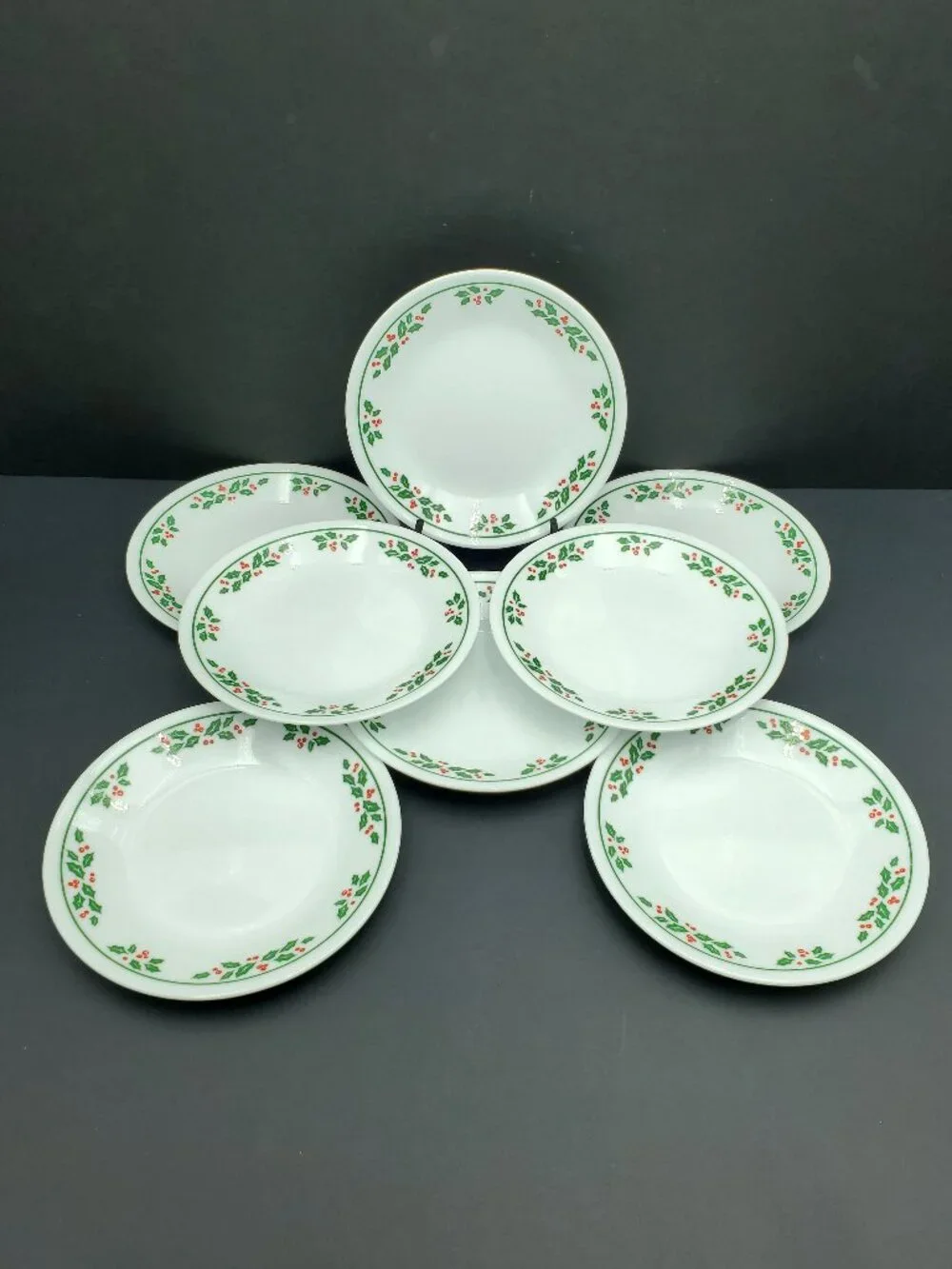 Corelle Winter Holly Bread Plates Dessert Plates Corning Holiday Appetizer Plate